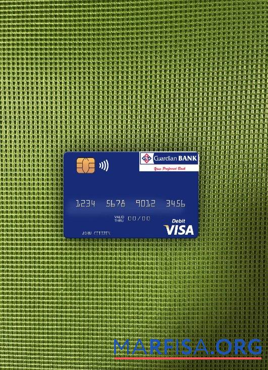 Blank Kenya Guardian Bank visa debit card photolook front real example